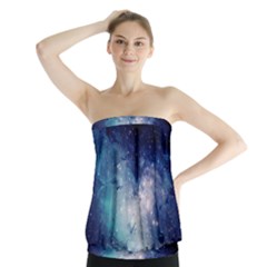 Nebula Blue Strapless Top by snowwhitegirl