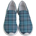 Teal Plaid Women s Lightweight Slip Ons View1