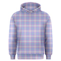 Pink Blue Plaid Men s Overhead Hoodie by snowwhitegirl