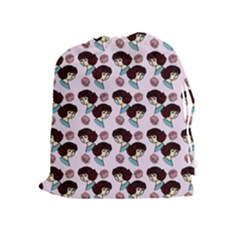 Redhead Girl Pink Drawstring Pouch (xl) by snowwhitegirl