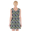 Eye Dots Grey Pastel V-Neck Sleeveless Dress View2