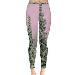 Winter Trees Pink Inside Out Leggings by snowwhitegirl