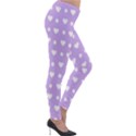 Hearts Dots Purple Lightweight Velour Leggings View4