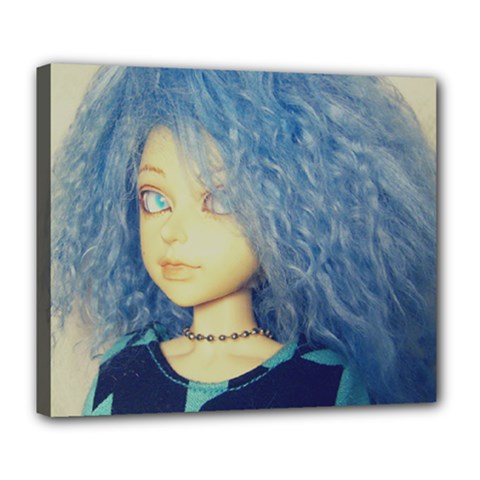 Blue Hair Boy Deluxe Canvas 24  X 20   by snowwhitegirl