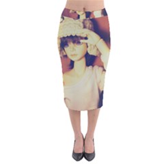 Captain Velvet Midi Pencil Skirt by snowwhitegirl