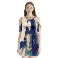 Forest Queen Shoulder Cutout Velvet One Piece by snowwhitegirl