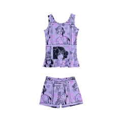 Lilac Yearbook 1 Kid s Boyleg Swimsuit by snowwhitegirl