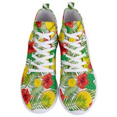 Orange Tropics Men s Lightweight High Top Sneakers by snowwhitegirl