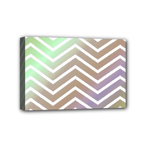 Ombre Zigzag 03 Mini Canvas 6  X 4  by snowwhitegirl