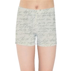 Handwritten Letter 2 Kids Sports Shorts by vintage2030