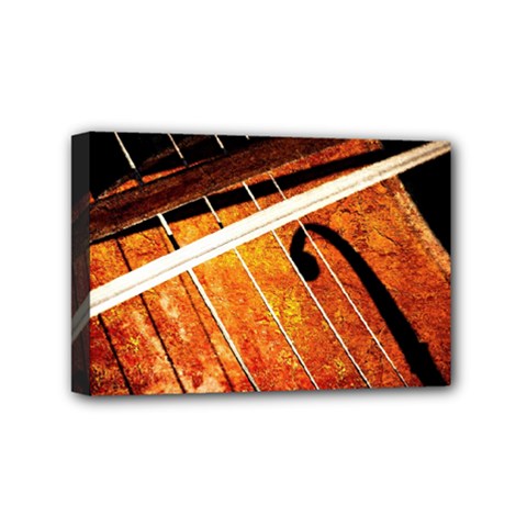 Cello Performs Classic Music Mini Canvas 6  X 4  (stretched) by FunnyCow