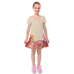 Flower 1646035 1920 Kids  Short Sleeve Velvet Dress by vintage2030