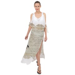 Tag Bird Maxi Chiffon Cover Up Dress by vintage2030