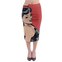 Comic Girl Midi Pencil Skirt by vintage2030