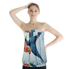 Blue Bird Strapless Top by vintage2030