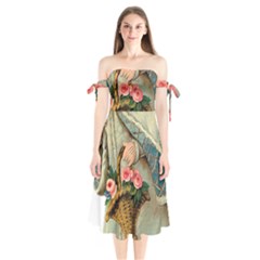 Angel 1718333 1920 Shoulder Tie Bardot Midi Dress by vintage2030