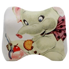 Elephant 1650653 1920 Velour Head Support Cushion by vintage2030