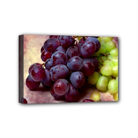 Red And Green Grapes Mini Canvas 6  X 4  (stretched) by FunnyCow