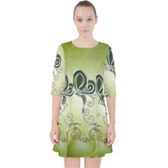 Wonderful Butterlies , Green Colors Pocket Dress by FantasyWorld7