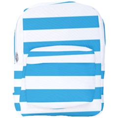 Oktoberfest Bavarian Blue And White Large Cabana Stripes Full Print Backpack by PodArtist