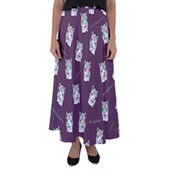 Llama Pattern Flared Maxi Skirt by Valentinaart