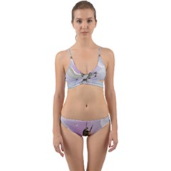 Cute Little Pegasus In The Sky, Cartoon Wrap Around Bikini Set by FantasyWorld7