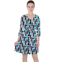 Linear Sequence Pattern Design Ruffle Dress by dflcprintsclothing