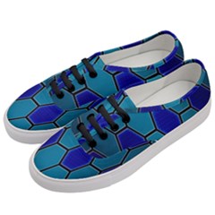 Hexagon Background Geometric Mosaic Women s Classic Low Top Sneakers by Sapixe