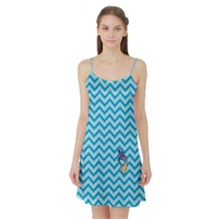Chevron Mermaid Pattern Satin Night Slip by emilyzragz