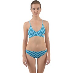 Chevron Mermaid Pattern Wrap Around Bikini Set by emilyzragz