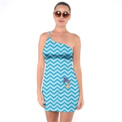 Chevron Mermaid Pattern One Soulder Bodycon Dress by emilyzragz