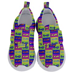 Cartoon Style Marine Life Motif Pattern Velcro Strap Shoes by dflcprints