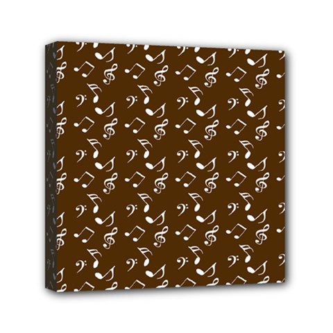 Brown Music Mini Canvas 6  X 6  (stretched) by snowwhitegirl