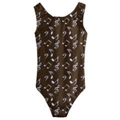 Brown Music Kids  Cut-out Back One Piece Swimsuit by snowwhitegirl