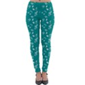 Teal Music Lightweight Velour Leggings View1