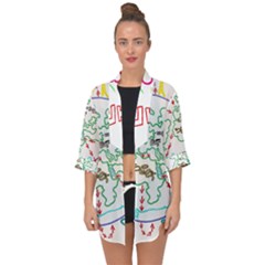 Atw Clr 2 Atw Pro Open Front Chiffon Kimono by RWTFSWIMWEAR