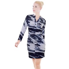 Space Drift 2 Button Long Sleeve Dress by WILLBIRDWELL