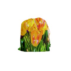 Festival Of Tulip Flowers Drawstring Pouch (small) by FunnyCow