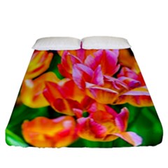 Blushing Tulip Flowers Fitted Sheet (california King Size) by FunnyCow