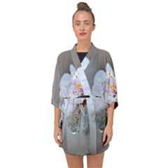 Rainy Day Of Hanami Season Half Sleeve Chiffon Kimono by FunnyCow