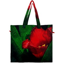 Red Tulip After The Shower Canvas Travel Bag by FunnyCow