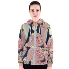 Rose Floral Doll Women s Zipper Hoodie by snowwhitegirl