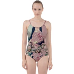 Rose Floral Doll Cut Out Top Tankini Set by snowwhitegirl