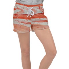 Orange Swirl Women s Velour Lounge Shorts by WILLBIRDWELL