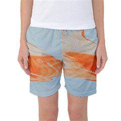 Orange And Blue Women s Basketball Shorts by WILLBIRDWELL