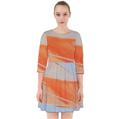 Orange And Blue Smock Dress by WILLBIRDWELL