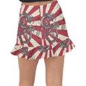 Rising Sun Flag Fishtail Mini Chiffon Skirt View2