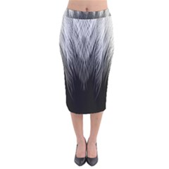 Feather Graphic Design Background Velvet Midi Pencil Skirt by Nexatart