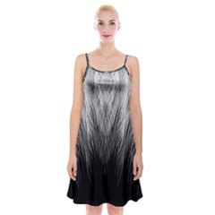 Feather Graphic Design Background Spaghetti Strap Velvet Dress by Nexatart