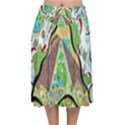 Cosmic Pyramid Velvet Flared Midi Skirt View1